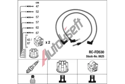 NGK Sada kabel pro zapalovn NG 0625, 0625
