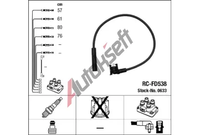 NGK Sada kabel pro zapalovn NG 0633, 0633