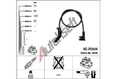 NGK Sada kabel pro zapalovn NG 0639, 0639