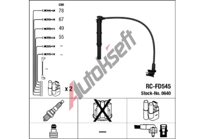NGK Sada kabel pro zapalovn NG 0640, 0640