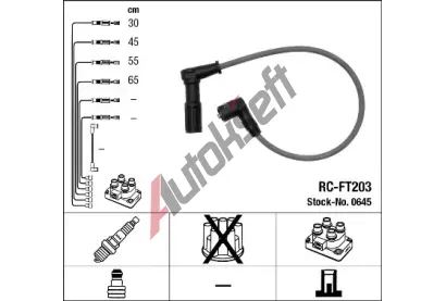 NGK Sada kabel pro zapalovn NG 0645, 0645