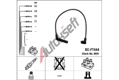 NGK Sada kabel pro zapalovn NG 0691, 0691