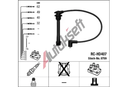 NGK Sada kabel pro zapalovn NG 0709, 0709