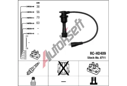 NGK Sada kabel pro zapalovn NG 0711, 0711