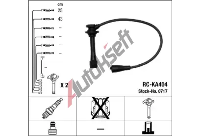 NGK Sada kabel pro zapalovn NG 0717, 0717