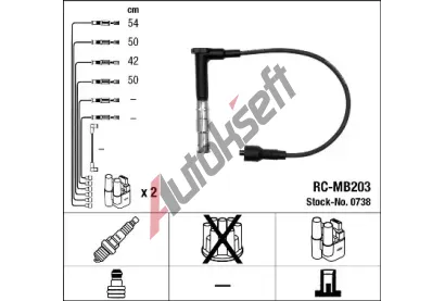 NGK Sada kabel pro zapalovn NG 0738, 0738