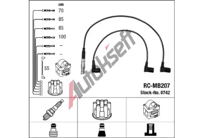 NGK Sada kabel pro zapalovn NG 0742, 0742