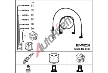 NGK Sada kabel pro zapalovn NG 0743, 0743