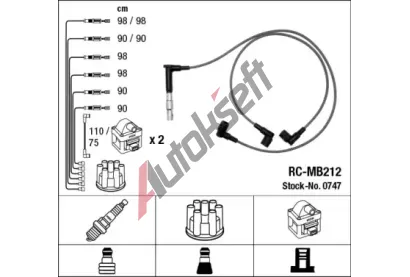NGK Sada kabel pro zapalovn NG 0747, 0747