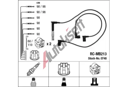 NGK Sada kabel pro zapalovn NG 0748, 0748