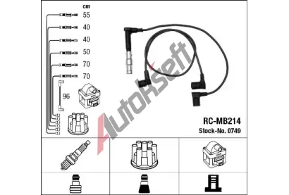 NGK Sada kabel pro zapalovn NG 0749, 0749