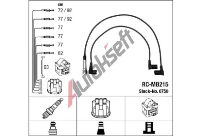NGK Sada kabel pro zapalovn NG 0750, 0750