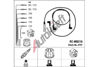 NGK Sada kabel� pro zapalov�n� NG 0751, 0751