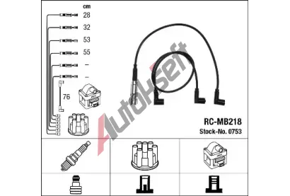 NGK Sada kabel pro zapalovn NG 0753, 0753