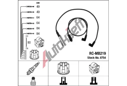 NGK Sada kabel pro zapalovn NG 0754, 0754