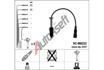 NGK Sada kabel pro zapalovn NG 0757, 0757