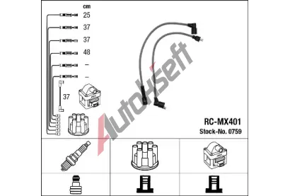 NGK Sada kabel pro zapalovn NG 0759, 0759