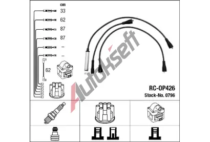 NGK Sada kabel pro zapalovn NG 0796, 0796