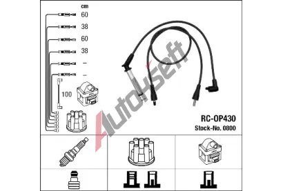 NGK Sada kabel pro zapalovn NG 0800, 0800