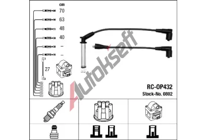 NGK Sada kabel pro zapalovn NG 0802, 0802