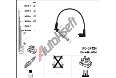 NGK Sada kabel pro zapalovn NG 0804, 0804