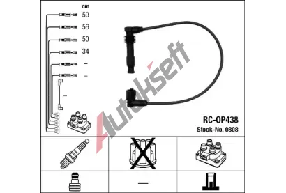 NGK Sada kabel pro zapalovn NG 0808, 0808