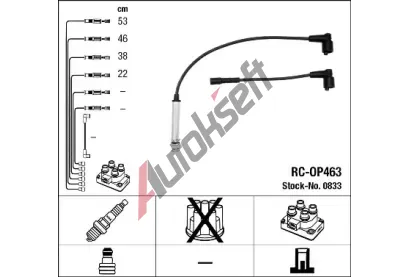 NGK Sada kabel pro zapalovn NG 0833, 0833