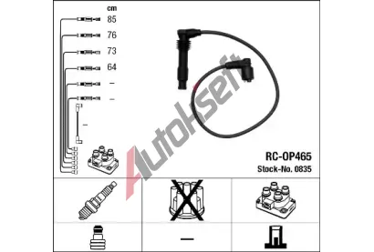 NGK Sada kabel pro zapalovn NG 0835, 0835