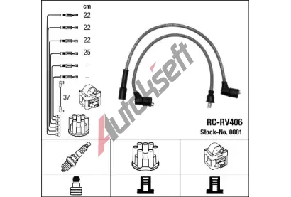 NGK Sada kabel pro zapalovn NG 0881, 0881