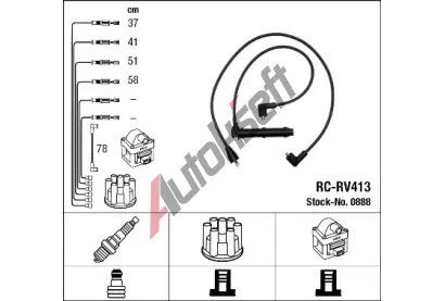 NGK Sada kabel pro zapalovn NG 0888, 0888