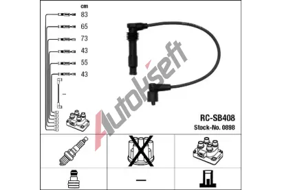 NGK Sada kabel pro zapalovn NG 0898, 0898