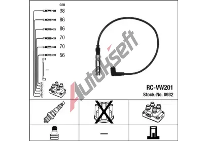 NGK Sada kabel pro zapalovn NG 0932, 0932