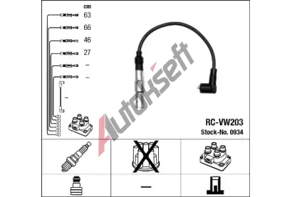 NGK Sada kabel pro zapalovn NG 0934, 0934