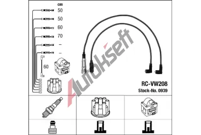 NGK Sada kabel pro zapalovn NG 0939, 0939