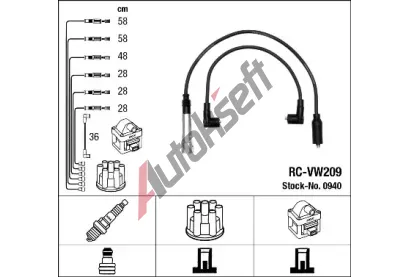 NGK Sada kabel pro zapalovn NG 0940, 0940