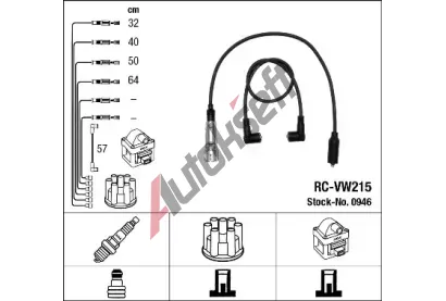 NGK Sada kabel pro zapalovn NG 0946, 0946