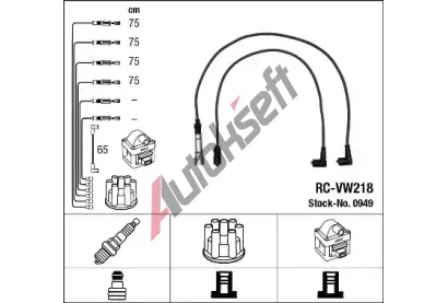 NGK Sada kabel pro zapalovn NG 0949, 0949