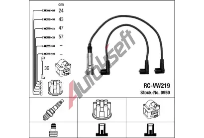 NGK Sada kabel pro zapalovn NG 0950, 0950