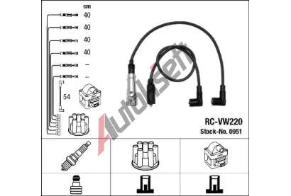 NGK Sada kabel� pro zapalov�n� NG 0951, 0951