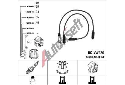 NGK Sada kabel pro zapalovn NG 0961, 0961