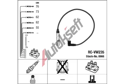 NGK Sada kabel pro zapalovn NG 0966, 0966