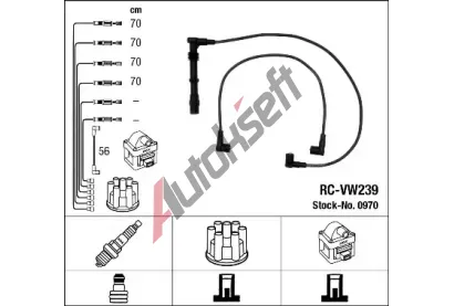 NGK Sada kabel pro zapalovn NG 0970, 0970