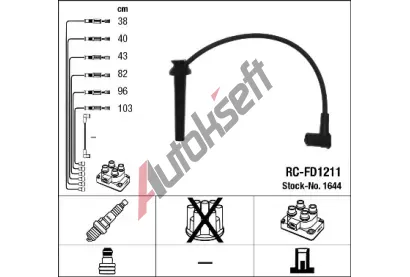 NGK Sada kabel pro zapalovn NG 1644, 1644