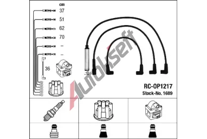 NGK Sada kabel pro zapalovn NG 1689, 1689