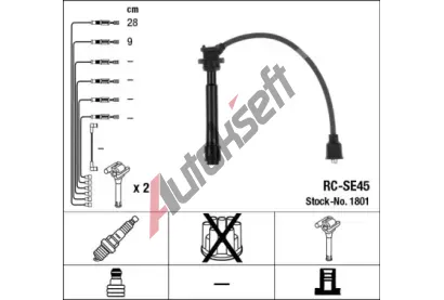 NGK Sada kabel pro zapalovn NG 1801, 1801