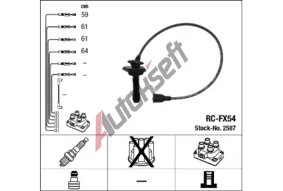 NGK Sada kabel pro zapalovn NG 2507, 2507