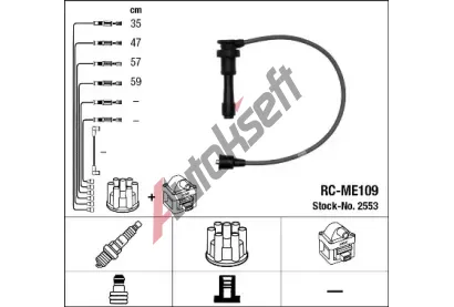 NGK Sada kabel pro zapalovn NG 2553, 2553