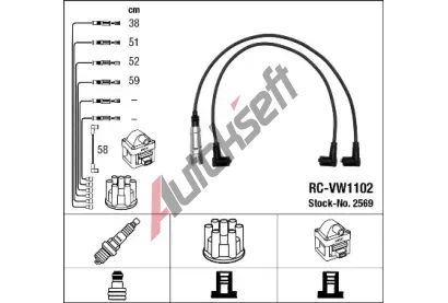 NGK Sada kabel pro zapalovn NG 2569, 2569