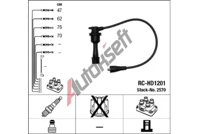 NGK Sada kabel pro zapalovn NG 2570, 2570