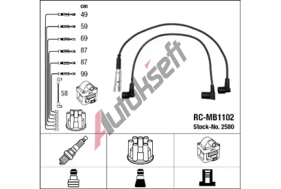 NGK Sada kabel pro zapalovn NG 2580, 2580
